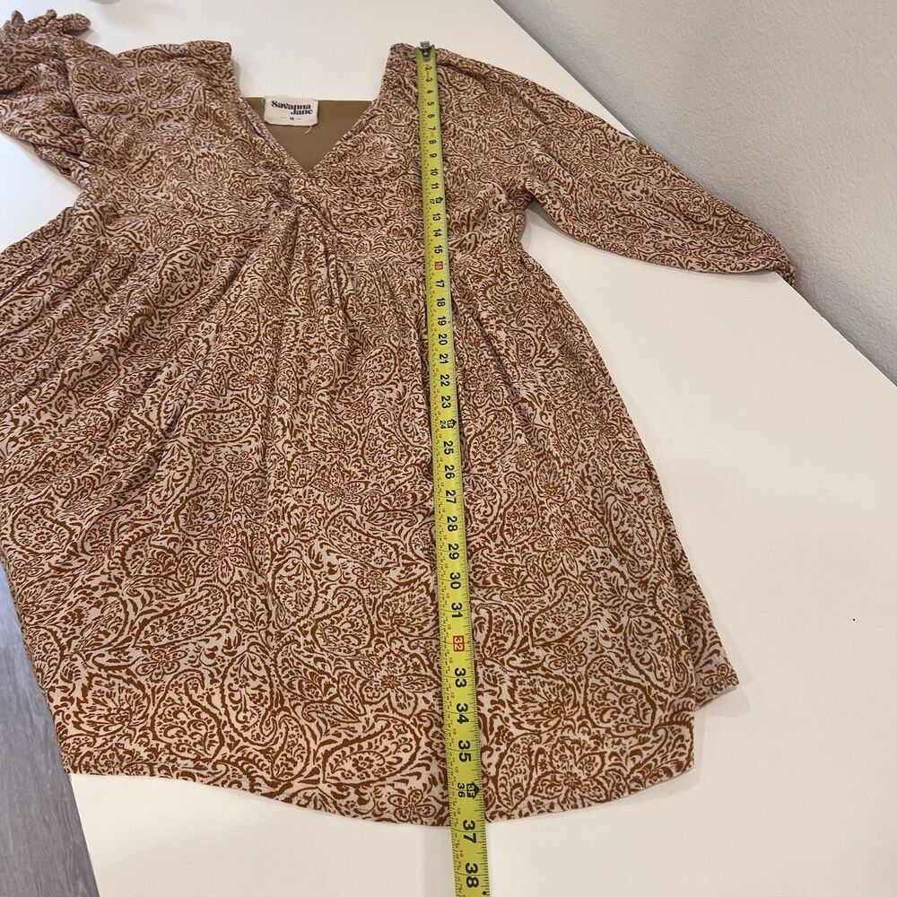 Savanna Jane Dress 1X Mini Dress Floral Printed Twisted Neckline Boho Rodeo Date - Picture 8 of 8